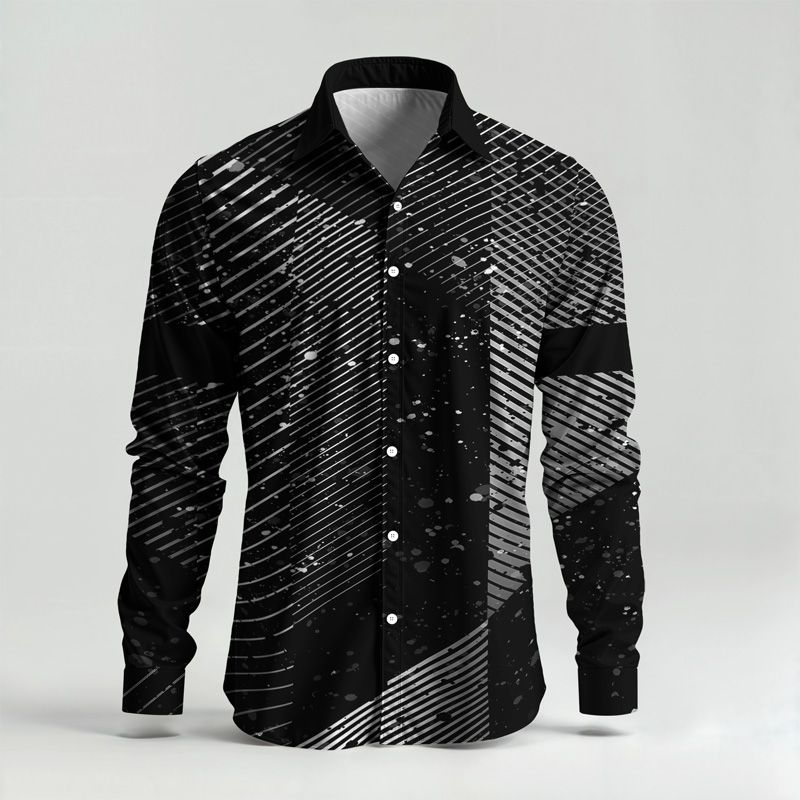 Camicia da uomo semplice, modello monopetto, con risvolto, nuova moda quotidiana, casual, comoda e ampia, da lavoro_voghion.com