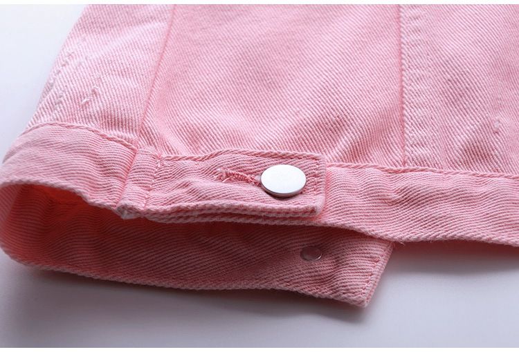 Ropa de mujer Chaleco vaquero multicolor Chaqueta corta ajustada sin mangas para mujer Cárdigan superior roto_voghion.com