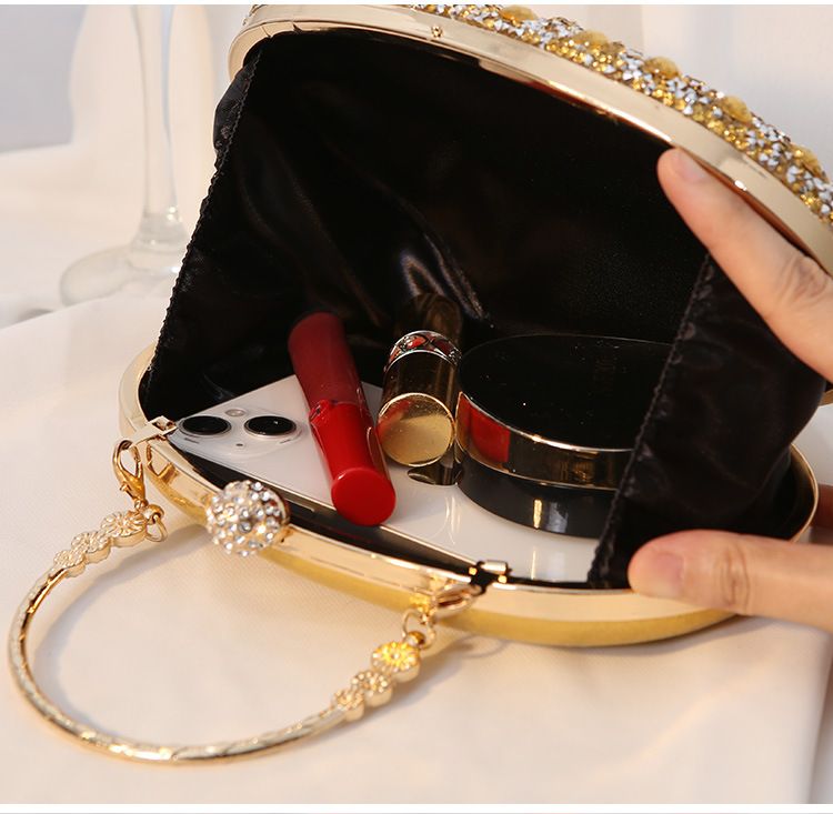 Bolso de mano de aleación con forma de flor y diamante para cena, para mujer, para vestido de celebridad, banquete_voghion.com