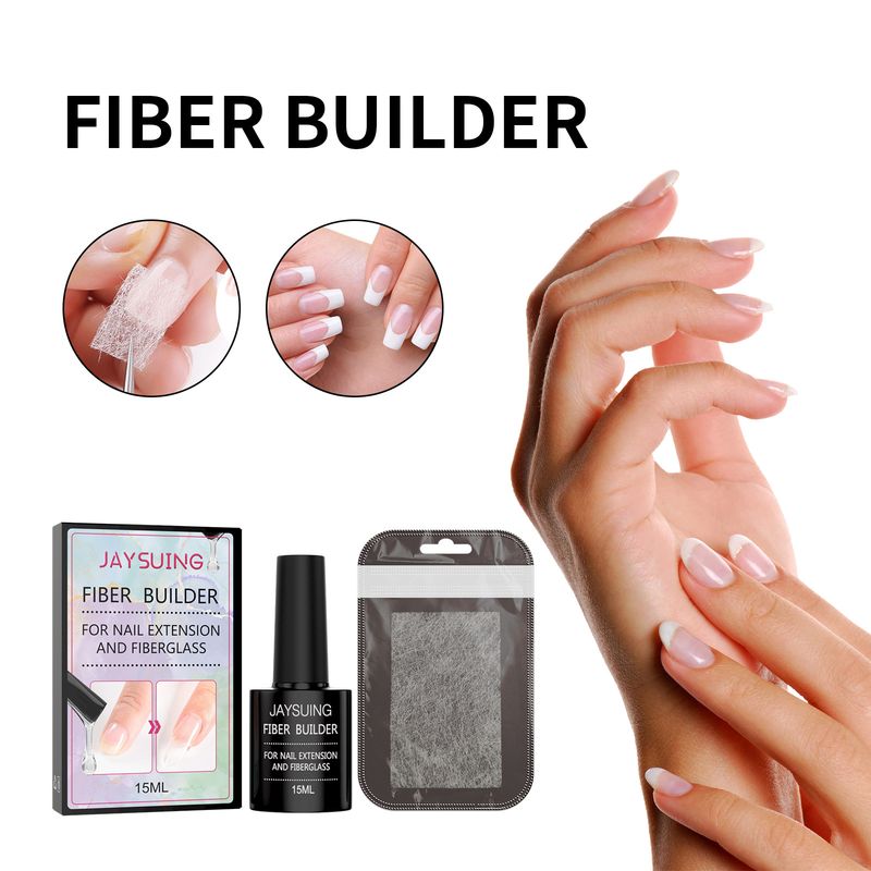 Pegamento para uñas Jaysuing Fiber Set Burst de secado rápido, duradero, resistente al agua y transparente._voghion.com