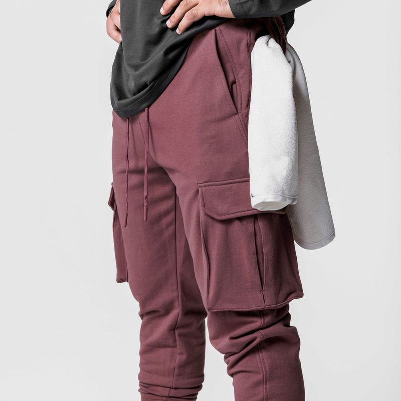 Men's Slim-Fit Cargo Joggers - Athletic Workout Pants With Multiple Pockets For Basketball & Running (Lightweight Stretch Fabric Adjustable Waist)_voghion.com