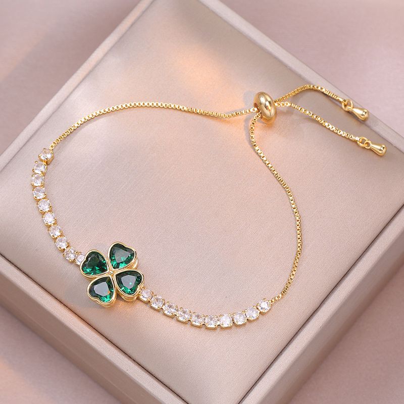 Conjuntos de joyas para mujer, collar con corazón de circonita, anillo giratorio con forma de corazón de melocotón, conjunto de pulsera, cadena para clavícula_voghion.com