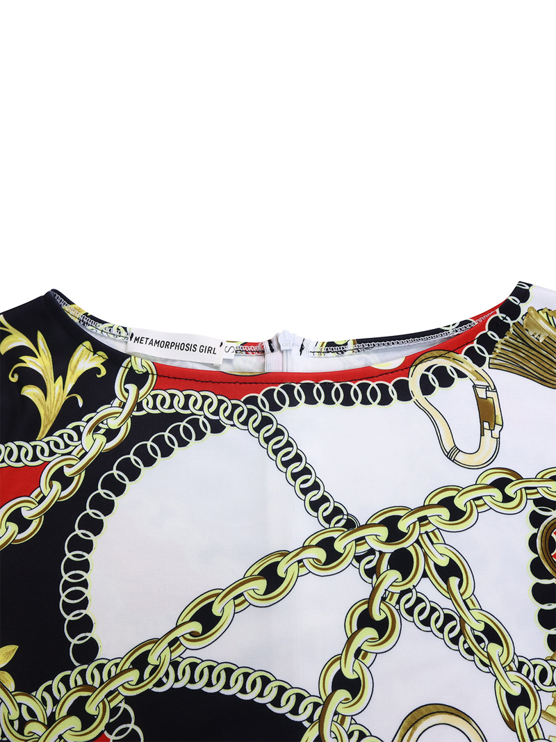 Blusa feminina estampada com cadarço, gola redonda, tamanho grande, estilo africano_voghion.com