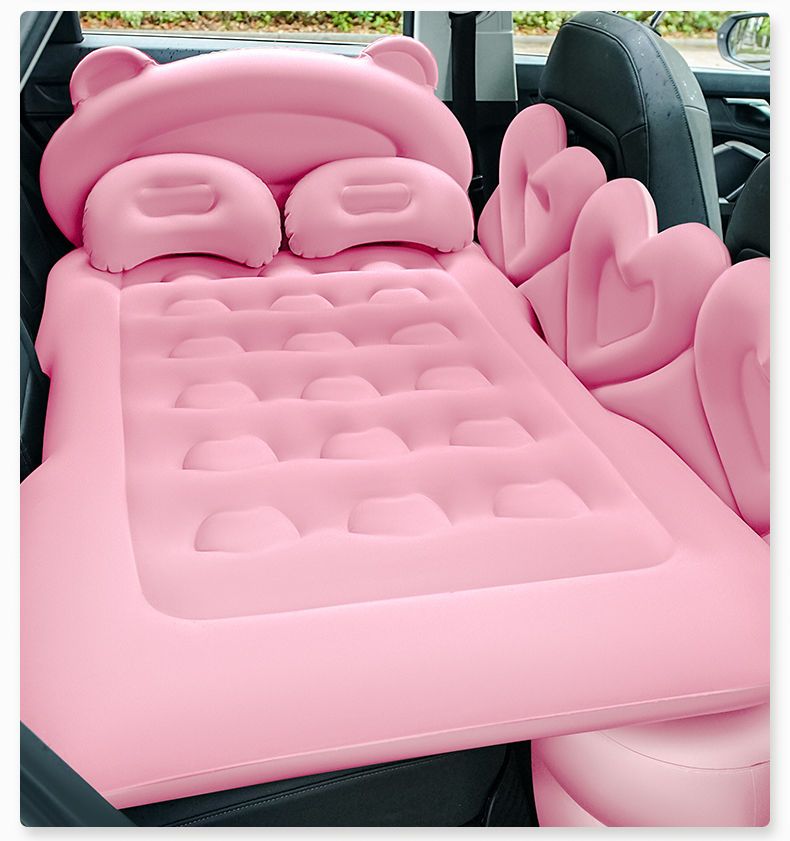 Cama inflable gruesa Love New Panda, para viajes al aire libre, acampada, almohadilla a prueba de humedad para niñas, coche pequeño_voghion.com