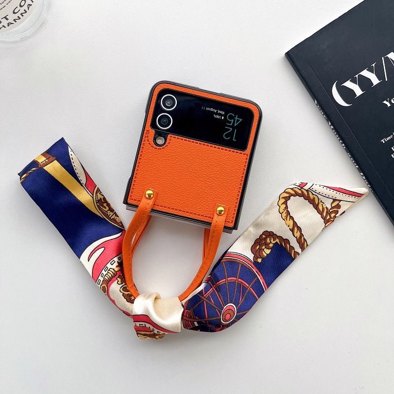 Custodia con passante per cintura Sciarpe per Samsung Galaxy Z Flip 6 Z Flip 5 Z Flip 4 3 2 1 Custodia antiurto per Flip 2 Cover posteriore_voghion.com