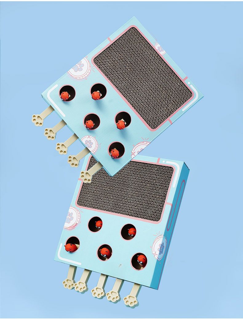 Giocattolo per gatti Whack-a-mole, tiragraffi in carta ondulata, giocattolo per gatti, giocattolo multifunzionale per gatti, accessori per gatti_voghion.com