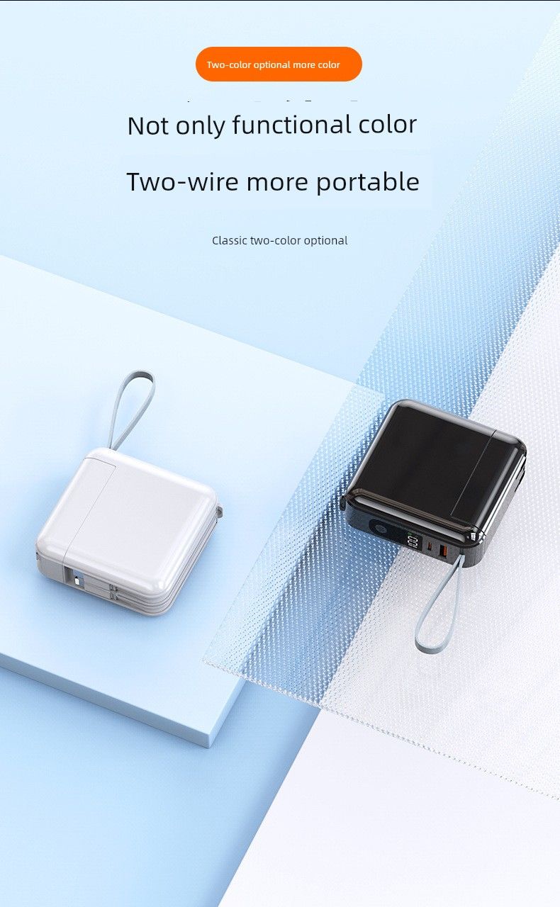 Auraro Power Bank kolm-ühes lipulaevpood koos kaabliga üliõhuke kompaktne kaasaskantav 2024 uus saabumine kiirlaadimine suur_voghion.com