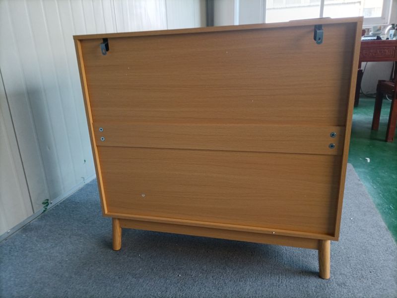 Buffetschrank Landhausstil Mit Massivholzbeinen, Verstellbaren Regalen_voghion.com
