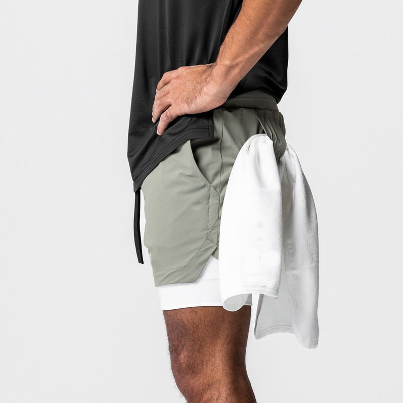 Men's Quick-Dry Training Shorts - Nylon Blend Gym & Running Shorts With Double-Layer Design For Muscle Support (Basketball Workout)_voghion.com