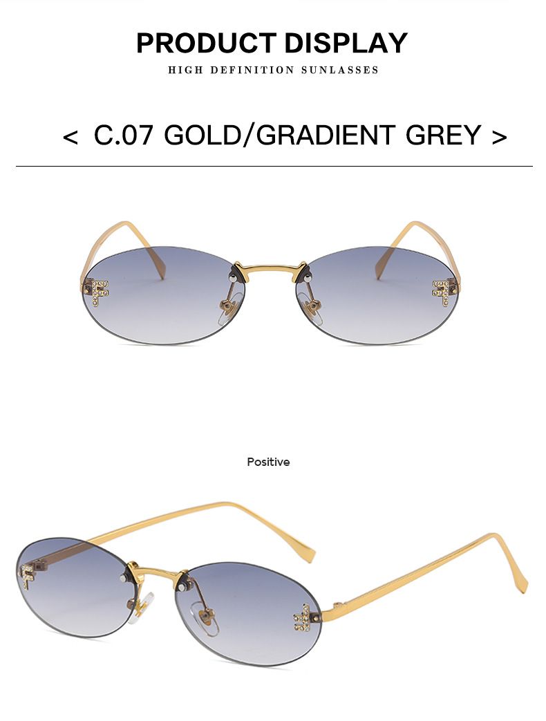 Fashion Fashion Big Square Sunglasses Women Brand Pilot Clear Sun Glasses Female Oversized Half Frame Shades Eyewear Rimless_voghion.com