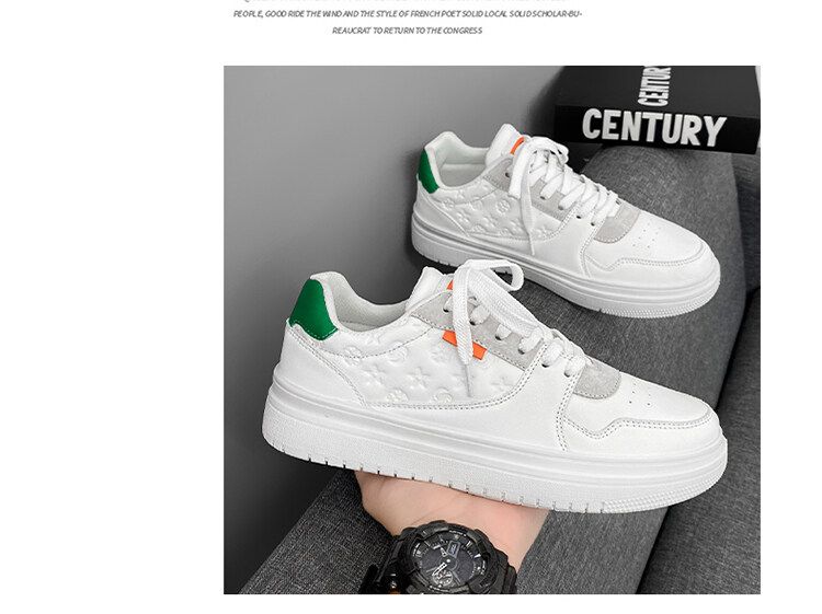sneakers, Youth Sports Autumn And Winter Color Matching, Height Increasing Small White Lightweight_voghion.com