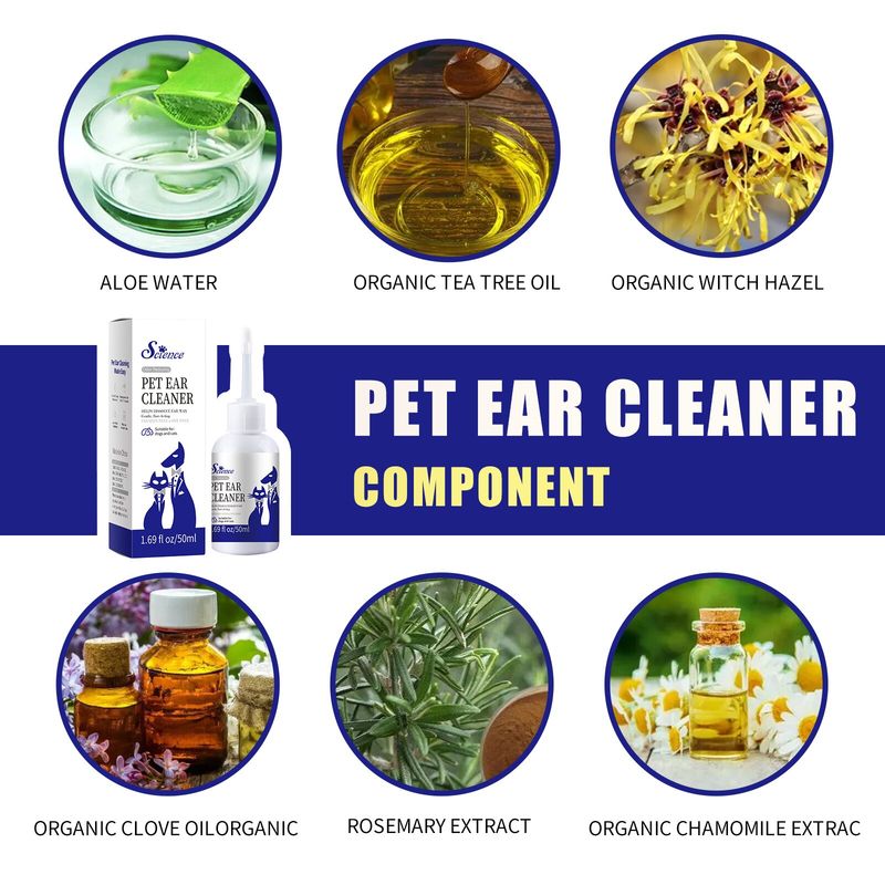 1st Stratford Pharmaceuticals öronrengöring och torklösning för hundar och katter med aloe vera för att tvätta skräp, vax, lukt och irritation_voghion.com