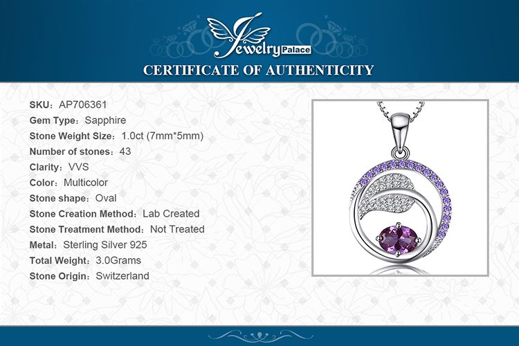 Gioielli in pronta consegnaPalace Leaf 1ct Alessandrite creata Zaffiro Sterg Sier Collana con ciondolo per donna Gioielli con pietre preziose Nessuna catena_voghion.com