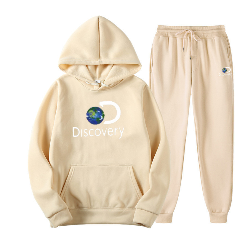 Novo moletom com capuz quente e de pelúcia, estilo primavera/outono, da moda, 2024, para homens e mulheres, conjunto esportivo casual_voghion.com