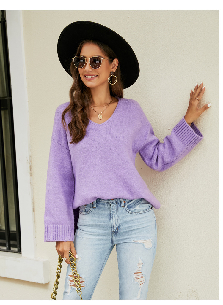 Abbigliamento da donna primaverile ed estivo, cappotto sottile lavorato a maglia casual con maniche a spalla, cardigan lavorato a maglia con scollo a V color fosforo_voghion.com