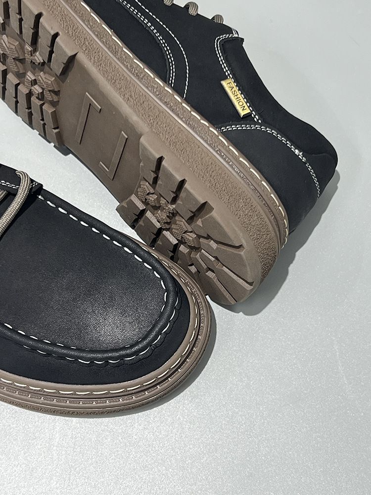 Big Toe Herbst New British Style Business Casual Kleine Herren Schnürschuhe mit breitem Fuß Formelle Lederschuhe_voghion.com