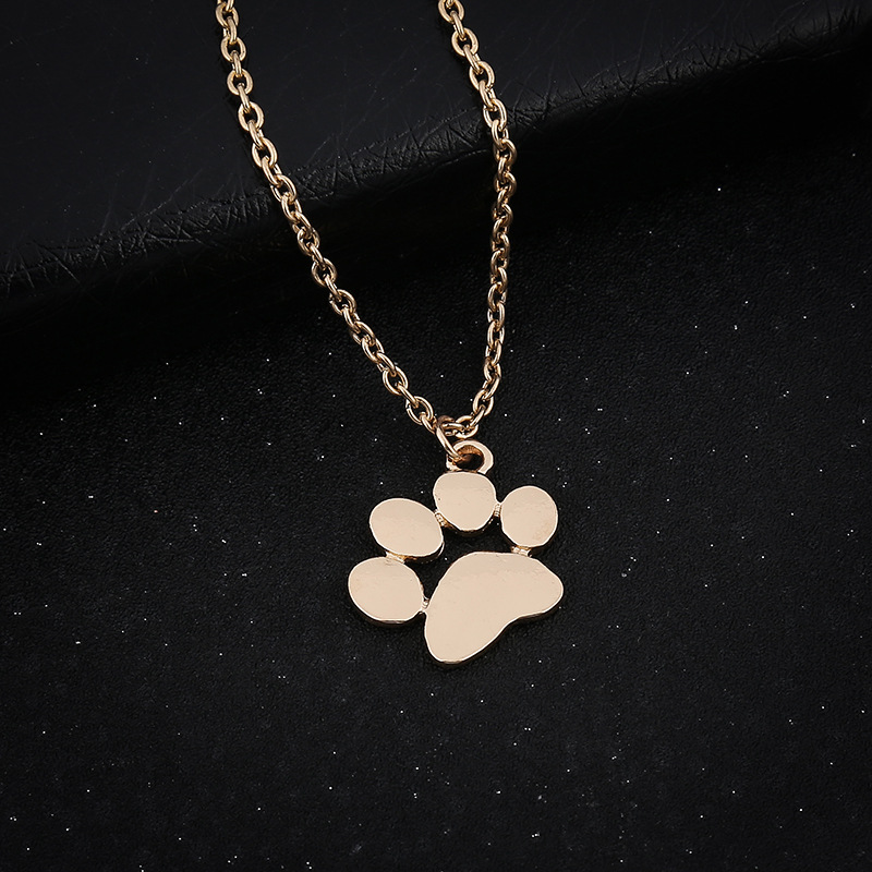 Heart Necklaces & Pendants Jewelry for Women long chain Sweater necklace Fashion Cute Pets Dogs Footprints Paw Necklace_voghion.com