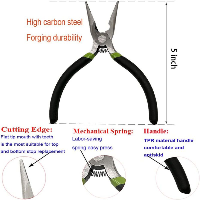 255 daļu rāvējslēdzēja nomaiņas komplekts, rāvējslēdzēja uzstādīšanas knaibles, rāvējslēdzēja pagarinātājs apģērbam, jakām, bagāžai, mugursomām_voghion.com