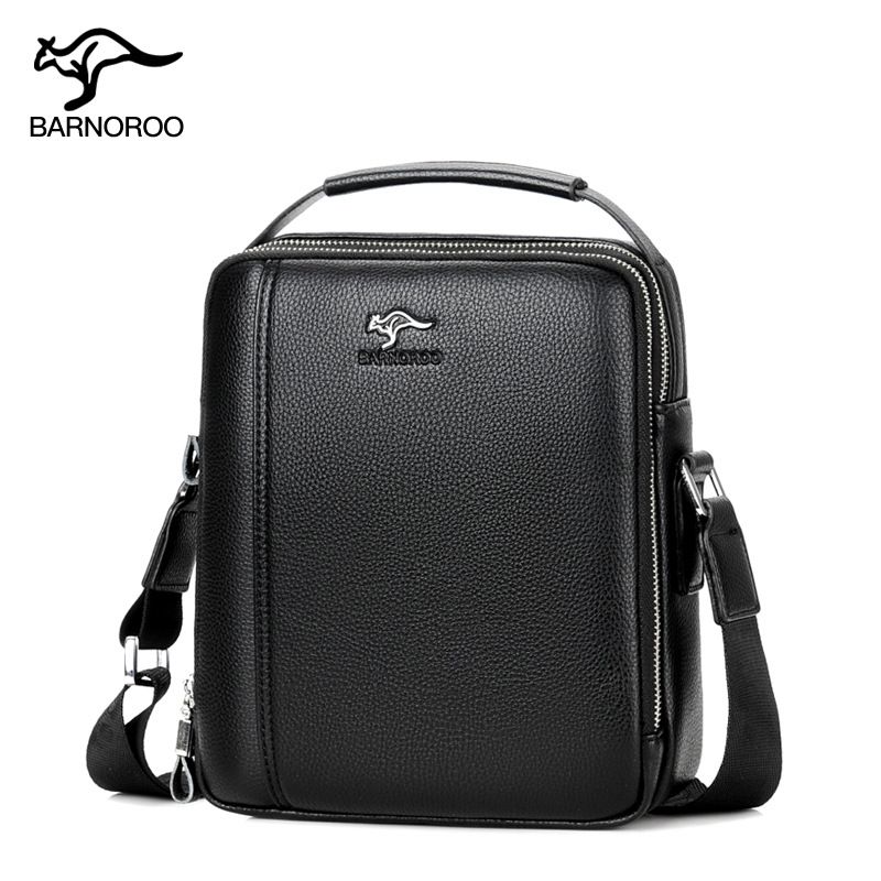 New Backpack Handbag Men's Leather Horizontal Large Capacity Business Briefcase Crossbody Bag_voghion.com