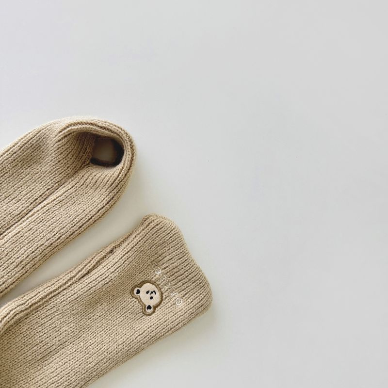 Sciarpa per bambini Instagram simpatico orso super carino bavaglino caldo lavorato a maglia set collo neonato_voghion.com