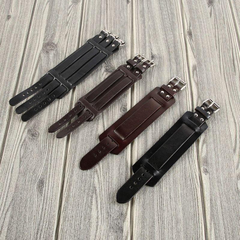 Bracciale regolabile in pelle intrecciata con personalità creativa da uomo, tendenza hip-hop_voghion.com