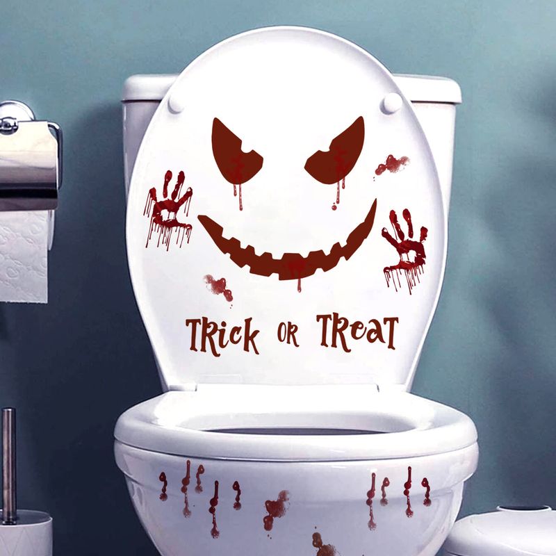 Aufkleber Halloween Blut Handabdruck Fußabdrücke Dekorative Wandaufkleber Fensteraufkleber Wohnzimmer Schlafzimmer Hintergrund Home Dekoration Aufkleber_voghion.com