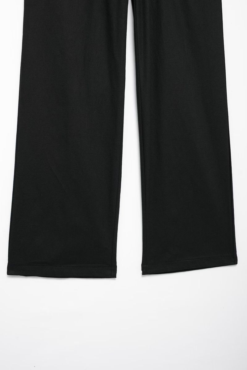 Vêtements pour femmes été nouvelle mode de rue pantalons larges en lin décontractés_voghion.com