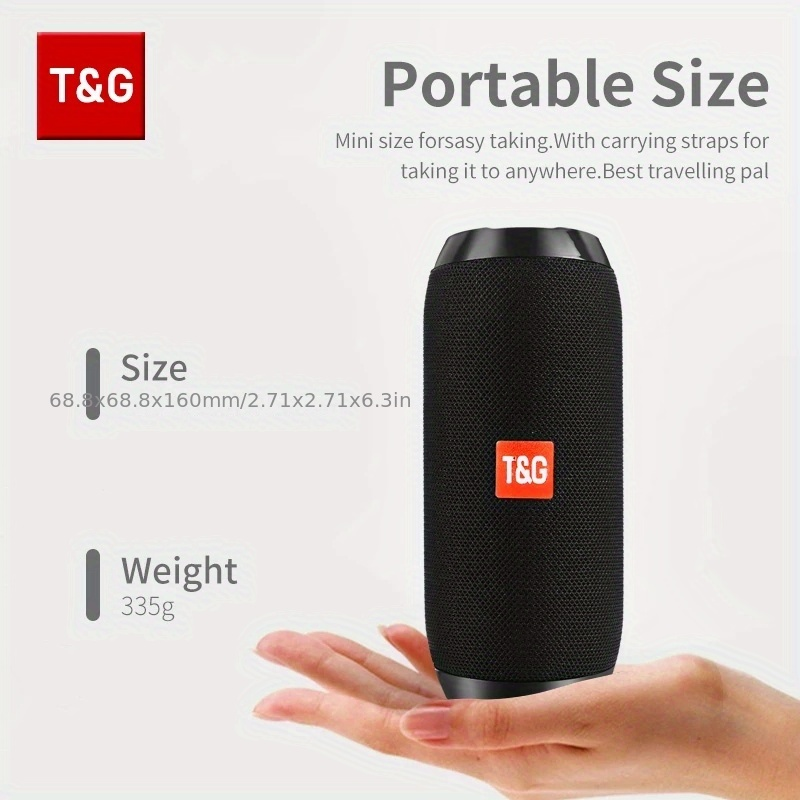 Haut-parleur sans fil TG117 : portable, étanche, son surround stéréo – Profitez de la musique n'importe où_voghion.com
