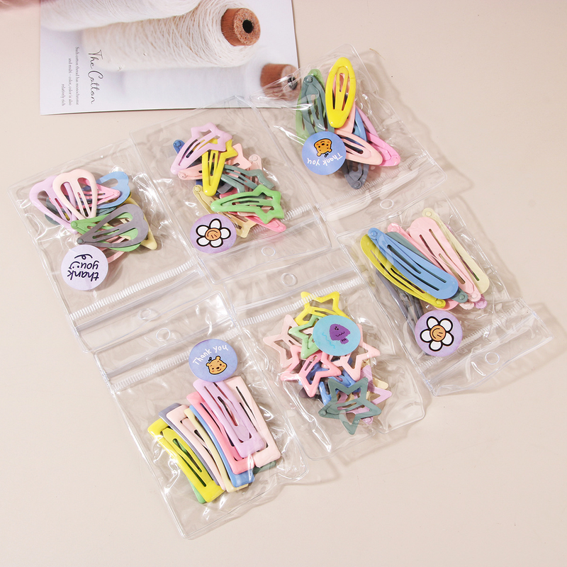 Guanyang ins style 10 bags of basic hairpins Korean version does not hurt the hair candy color cute hairpin side clip bb clip_voghion.com