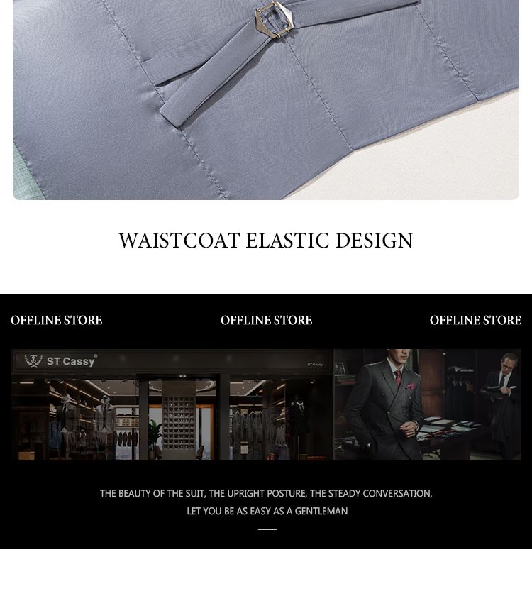 ST Cassy High Quality Men's Suit Summer Thin Green Slim Fit Formal Business Office Men's Suits(jacket+Vest+Pants)_voghion.com