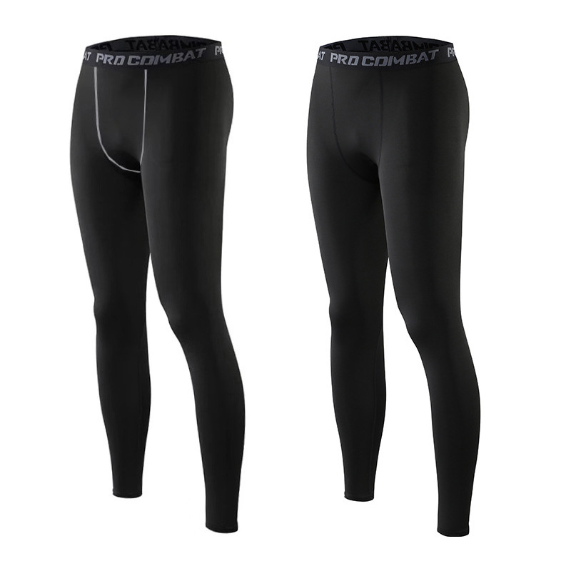 Men's Quick-Dry Fitness Leggings - Tight-Fit Stretchy, Ideal For Running, Basketball Training & Outdoor Workout Base Layer Pants_voghion.com