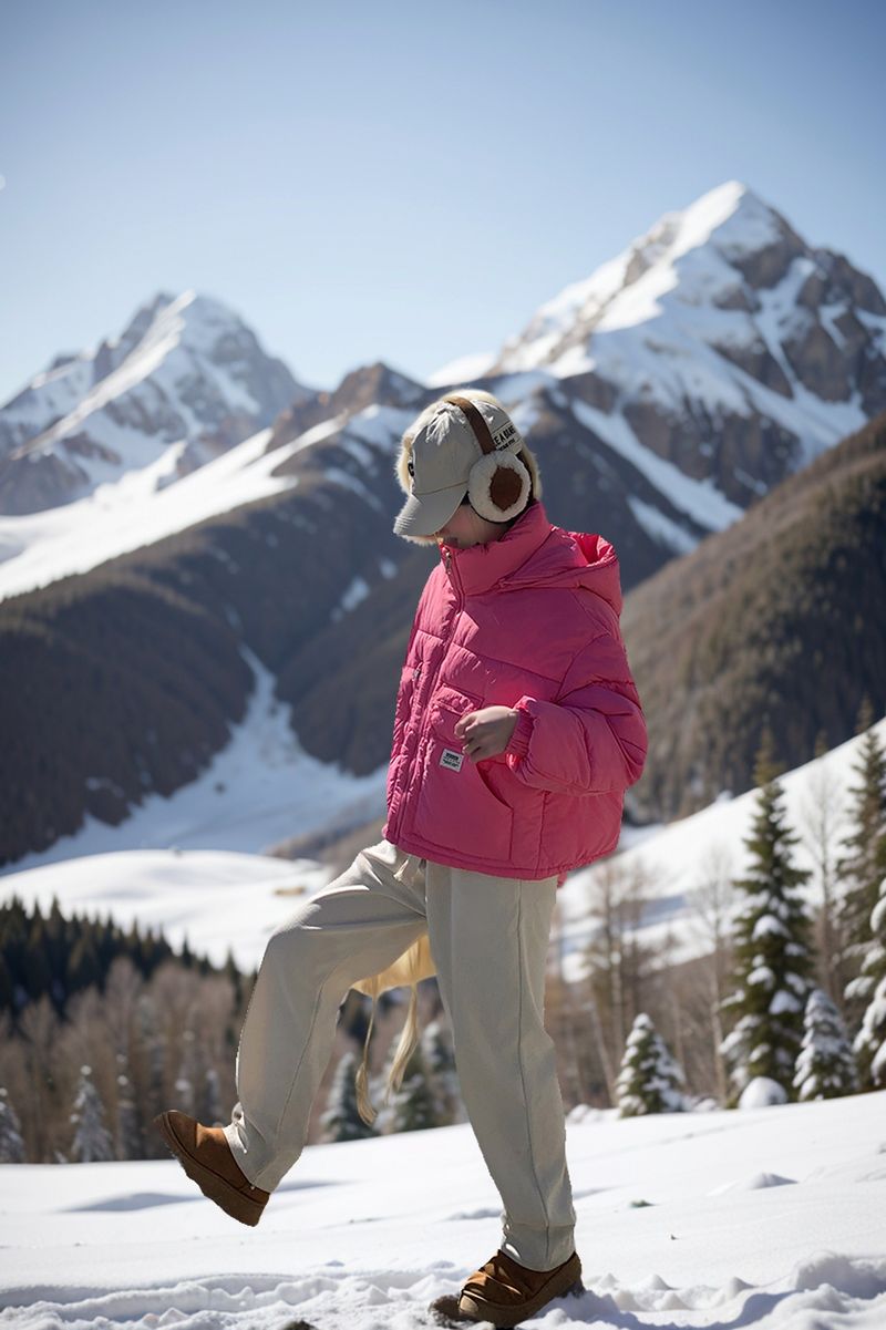 Giacca in cotone con cappuccio coreano da donna invernale 2024 corta, ampia e spessa, alla moda_voghion.com