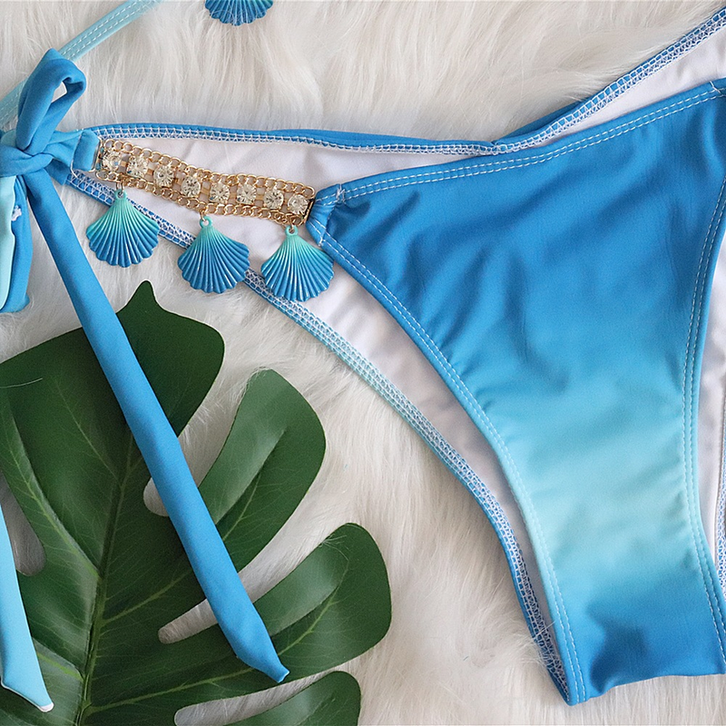 Maillot de bain fendu pour femmes, maillot de bain de luxe en cristal et diamants, coque de bikini_voghion.com
