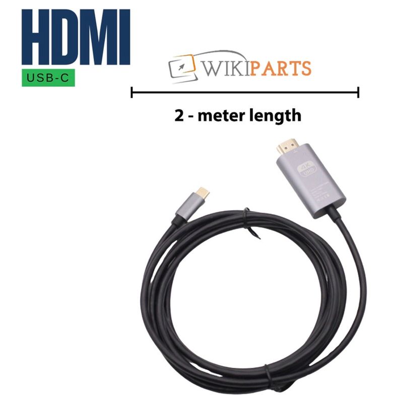 Câble USB-C Type-C vers HDMI 4K de 2 m, adaptateur TV pour téléphone portable, tablette, HDTV, pour Samsung_voghion.com