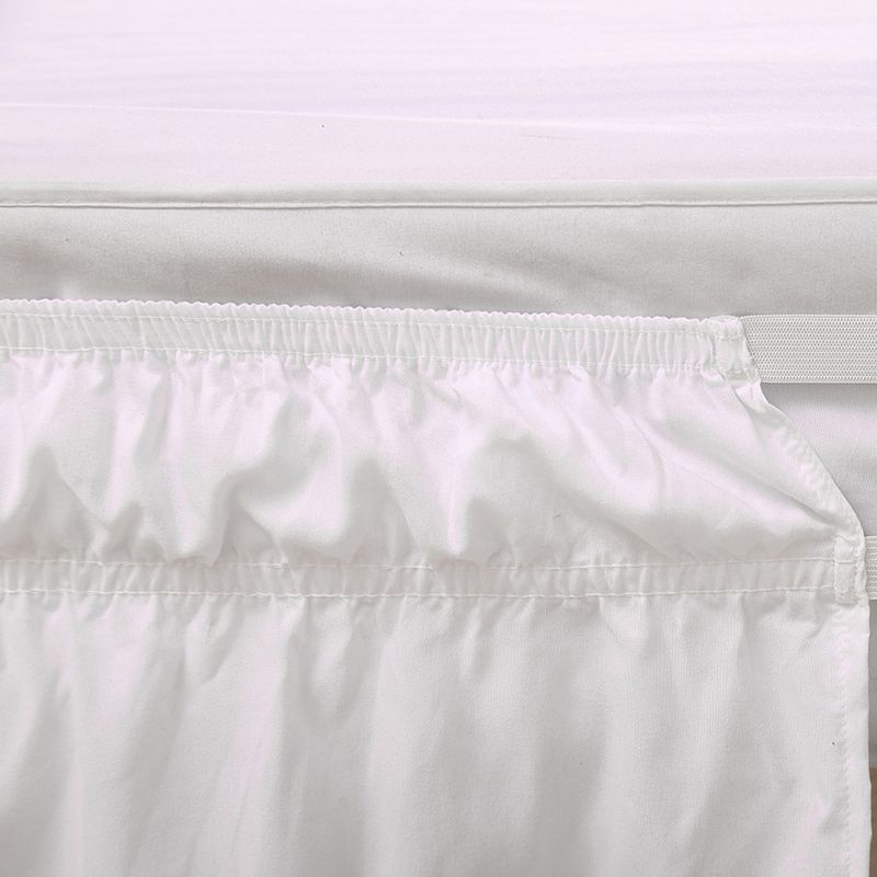 Gonna elastica per letto - Tinta unita con design antiscivolo (facile da installare, adatta a materassi da 20 a 40 cm, antipiega, Queen/King size)_voghion.com