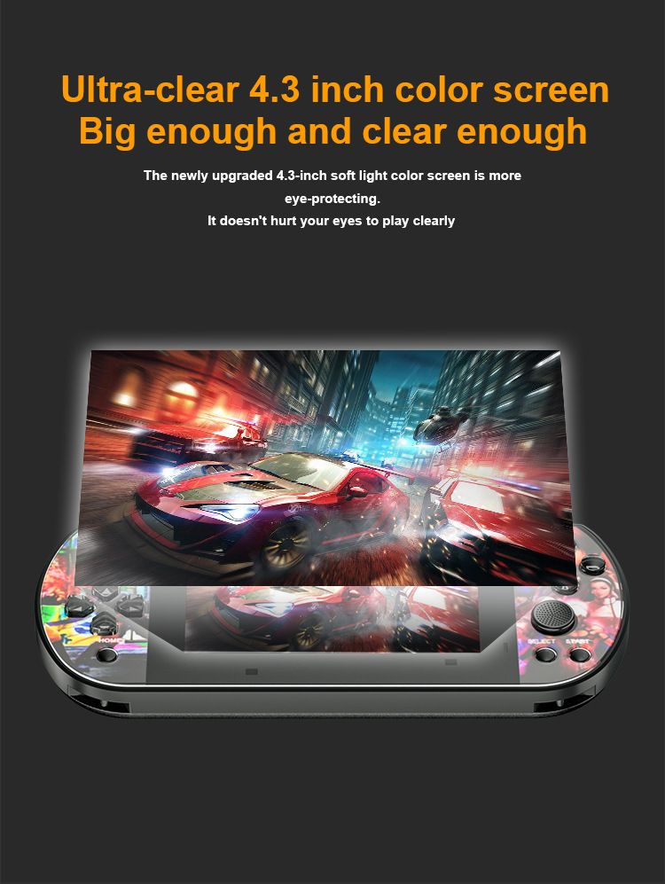 Video Game Consoles New 4.3 Inch Smooth PS1 Handheld Game Console_voghion.com