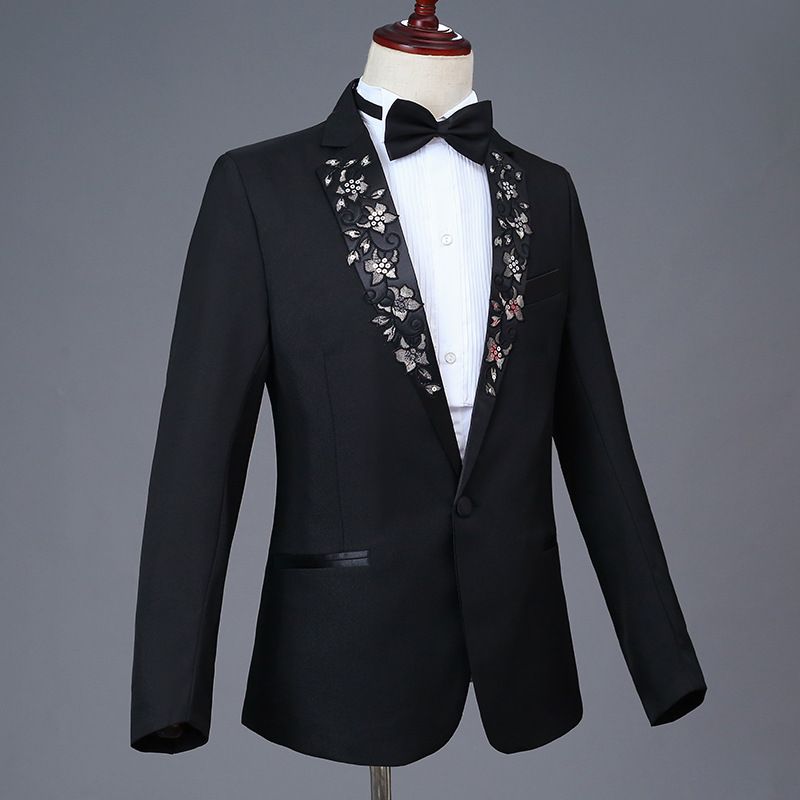 CT Herrenanzug für Trauzeugen, Hochzeitsbankett, Fotostudio, Outfit, Gastgeber, Sänger, Performance-Anzug_voghion.com