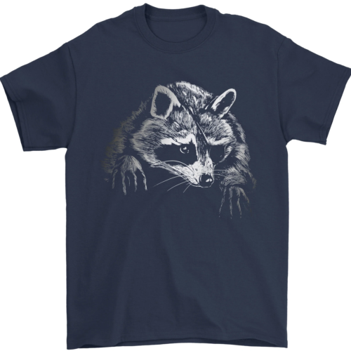 A Raccoon with an Eyepatch Mens T-Shirt 100% Cotton_voghion.com