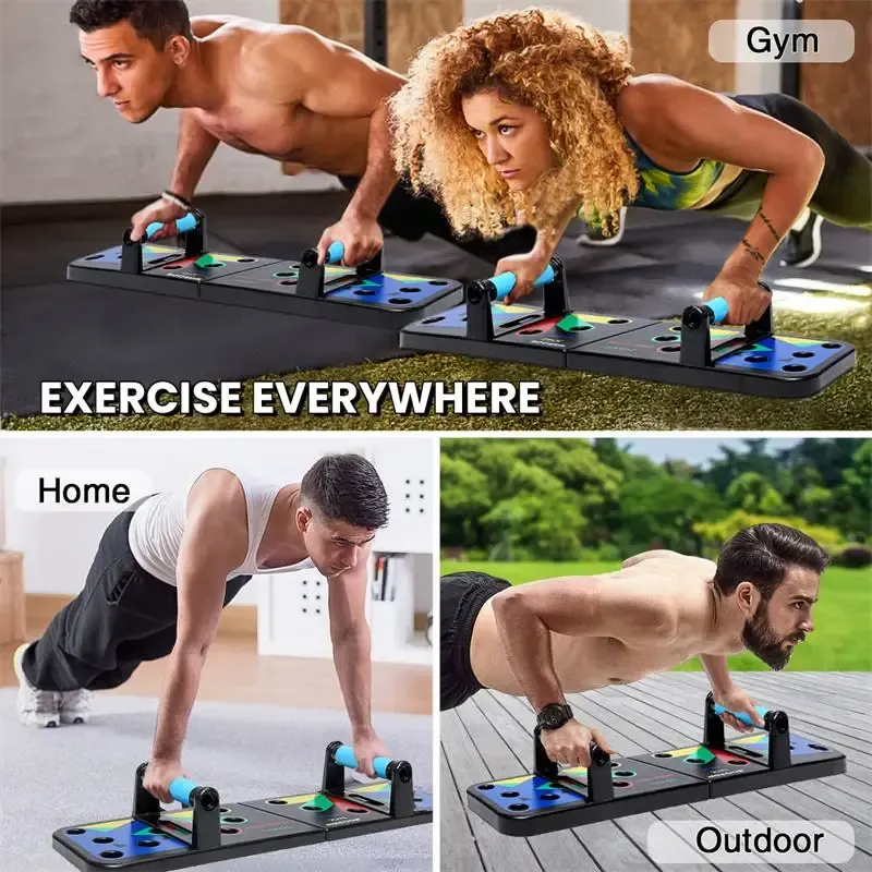 9 in 1 Push Up Stand for Men's Home Exercise Abdominal Chest Waist Muscle Exercise Fitness Equipment Push Up Training Board_voghion.com