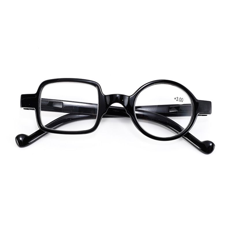 Side One Weitsichtige quadratische runde Fassung Modische Damen-Lesebrille Unisex_voghion.com