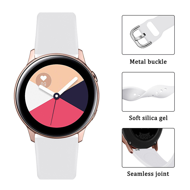 22mm 20mm Strap For Samsung Galaxy Watch 4/5/5 pro/Classic 46mm/Active 2/Gear S3 Silicone Band Huawei GT 2/2e/3/3 pro Bracelet_voghion.com