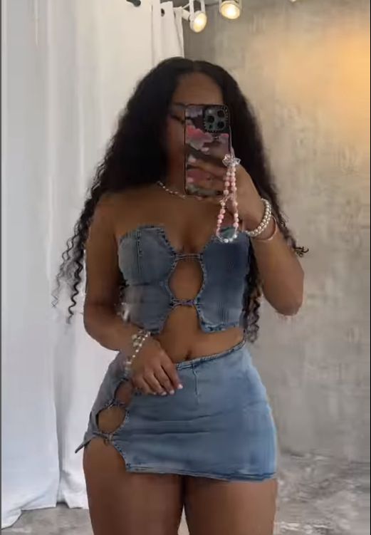 Women's Clothing Summer New Fashion Sexy Tie String Chest Wrap Top Slit Hip Skirt_voghion.com