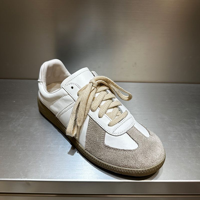 Korean Pinyin De Training Round Toe Lace Up Sports For Women's Autumn And Winter Versatile Casual Flat Bottom Genuine_voghion.com