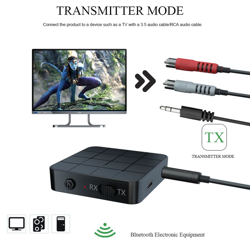 Unschlagbare Qualität Neuer 5.0 Wireless Bluetooth Audio Receiver Transmitter 2-in-1 TV Computer Adapter KN321 Powered_voghion.com