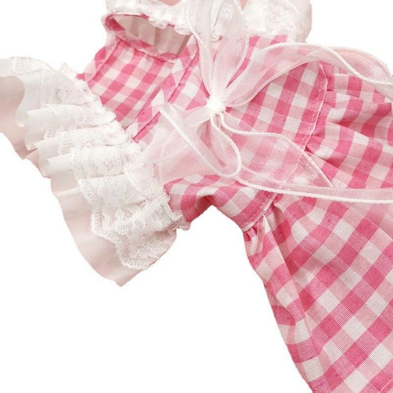 Quelle Hersteller Frühling und Sommer dünner atmungsaktiver Hunderock aus Spitze Chiffon niedlicher Prinzessinnenrock Katzen-Zweibeiner-Haustieranzug_voghion.com