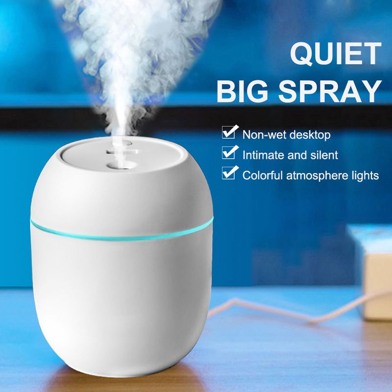 USB Mini Luchtbevochtiger Aroma Essentiële Olie Diffuser Voor Thuis Auto Ultrasone Dempende Mistmaker Diffuser Met LED Kleurenlamp_voghion.com