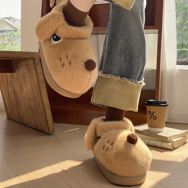 Mercurio, simpatico cagnolino con pantofole alte, coppia invernale femminile, nuove scarpe di cotone famose su internet, possono indossarle anche gli uomini_voghion.com