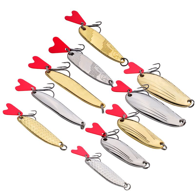 Long Shore Casting Jig Lure Leech Dragon Scale Melon Seed Sequin Spoon-Shaped Metal Fishing Freshwater Bait_voghion.com