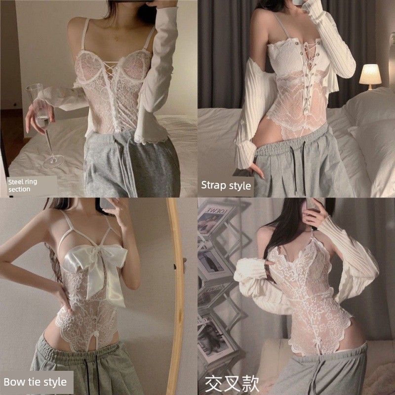 Intimo sexy in pizzo, seduzione, fidanzato, piccolo petto, divertente, intimo, gilet aperto, gratis, puro desiderio, uniforme_voghion.com