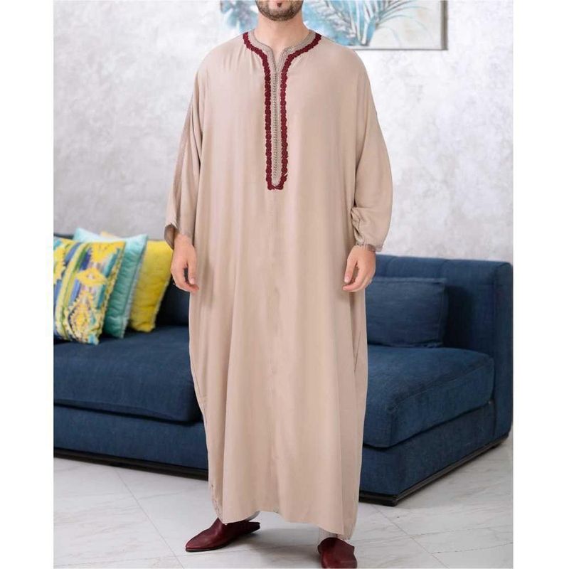 Männerkleeder Nei gro ethnesch Stil Männer laang Hemd Spot muslimesch Robe_voghion.com